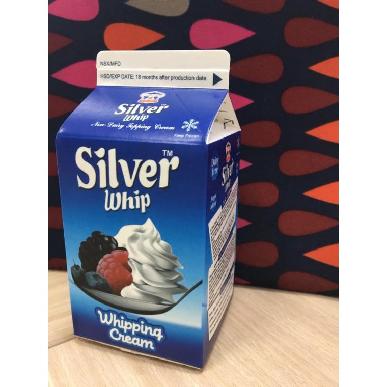 Kem trang trí bánh Silver Whip hộp 1kg/500gr trang trí bánh kem, làm nhân các loại bánh, kem ly, chè...