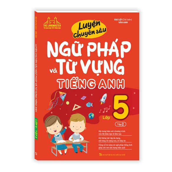 Sách - Combo Luyện chuyên sâu ngữ pháp và từ vựng tiếng anh lớp 5 (T1 +T2)