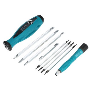 PENGGONG 10pcs Multifunction Socket Screwdriver Set Adjustable Screwdrivers Bits Magnetic Slotted and Phillips Bits Mult