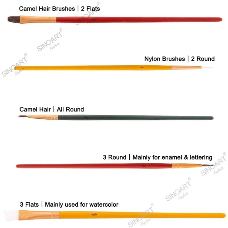 BỘ 25 CÂY CỌ VẼ GIÁ RẺ SINOART (ĐẦU CỌ ĐỦ DÁNG, PHÙ HỢP TÔ MÀU NƯỚC, ACRYLIC, SƠN DẦU...)