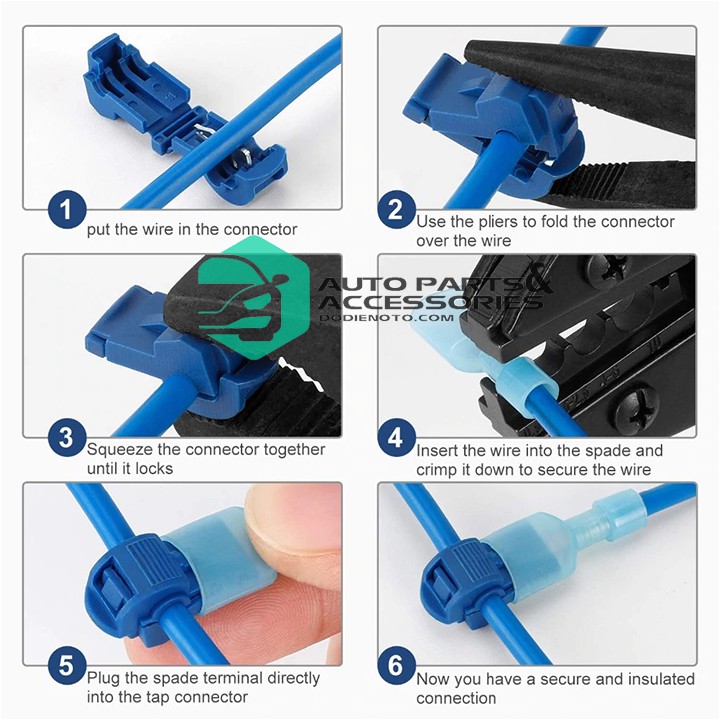 Đầu nối tín hiệu dây điện nhanh - GÓI 50 CÁI
