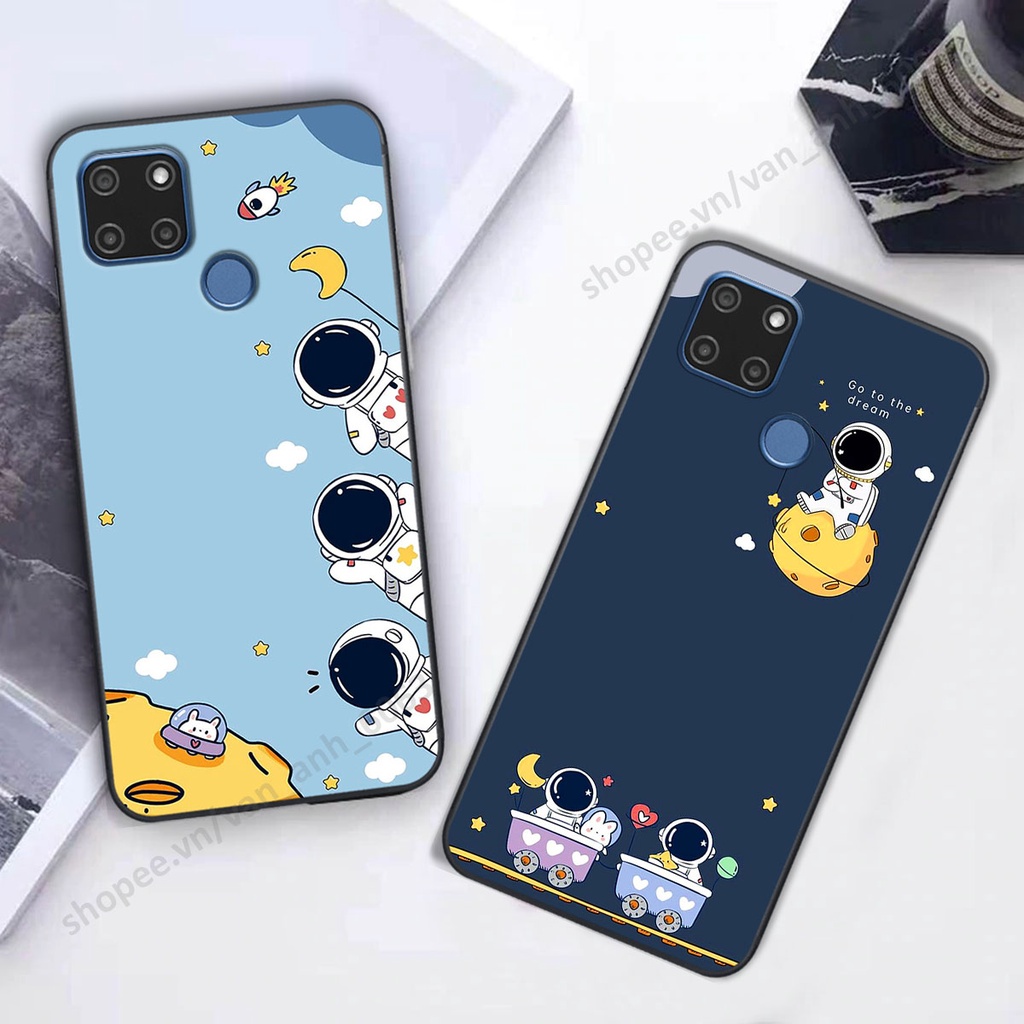 Ốp Realme C12 / C15 hình bầu trời, phi hành gia đẹp, ốp lưng điện thoại realme viền dẻo cao cấp