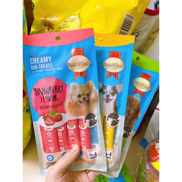 Súp Thưởng Cho Chó Súp Smartheart Creamy Dog Treats gói 4 thanh