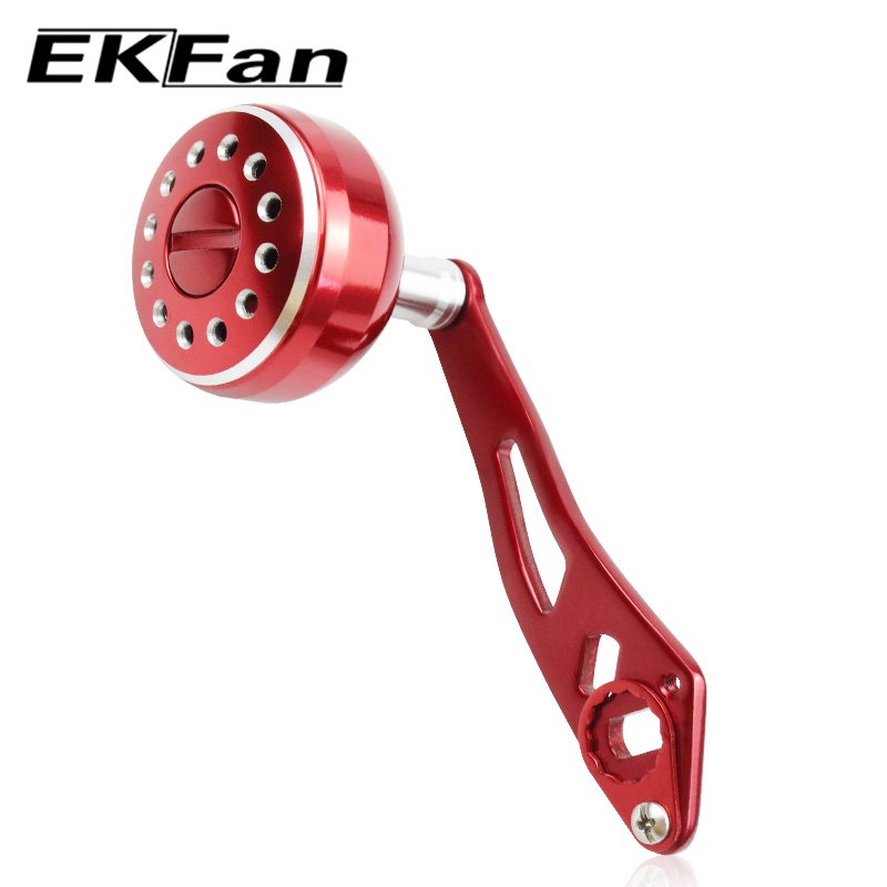 EKfan Fishing Reel Component Arm length 92MM 38mm Metal knob Aluminum alloy handle for abu & Daiwa DIY Baitcasting fishing reel parts