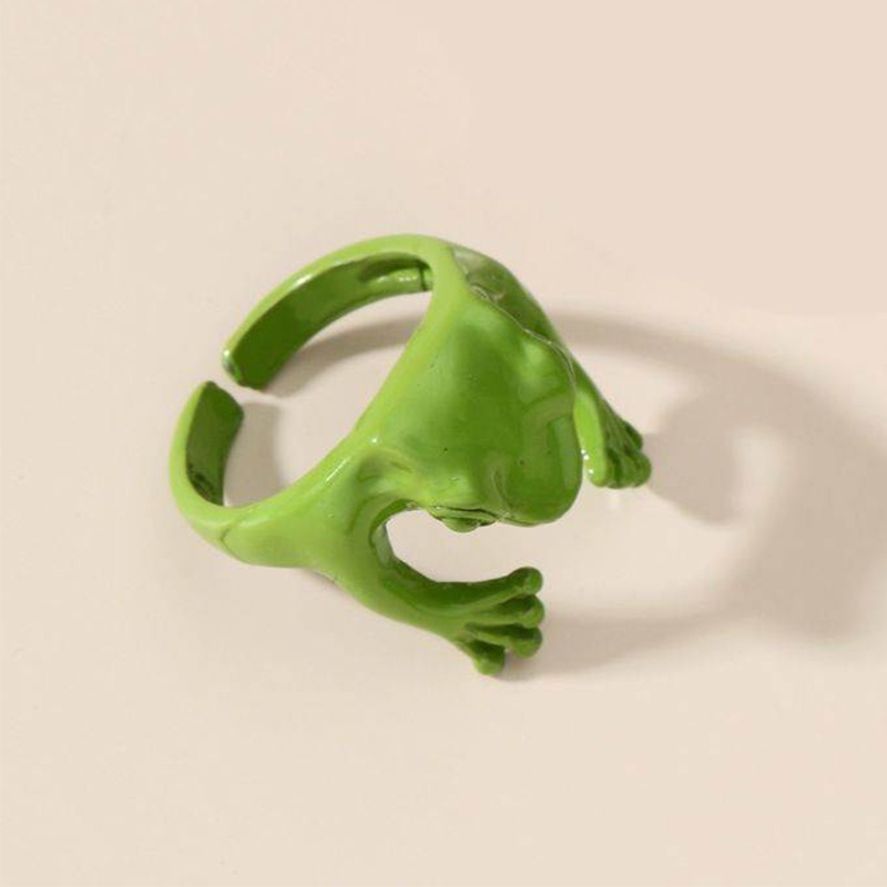 Nhẫn thời trang hình chú ếch dễ thương có thể điều chỉnh kích thước cho nam và nữ