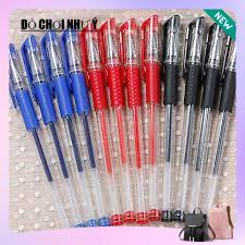 Bút gel mực nước văn phòng 0.5mm .ba màu xanh đen đỏ nhanh khô viết đều trơn tru lâu hết mực chất lượng cao
