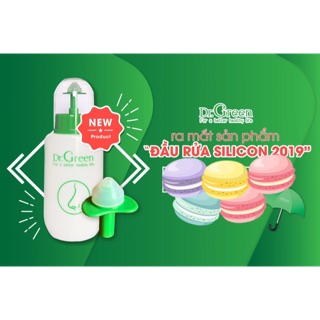 Bình rửa mũi Dr.Green đầu silicon 2019 tặng 10 gói muối rửa
