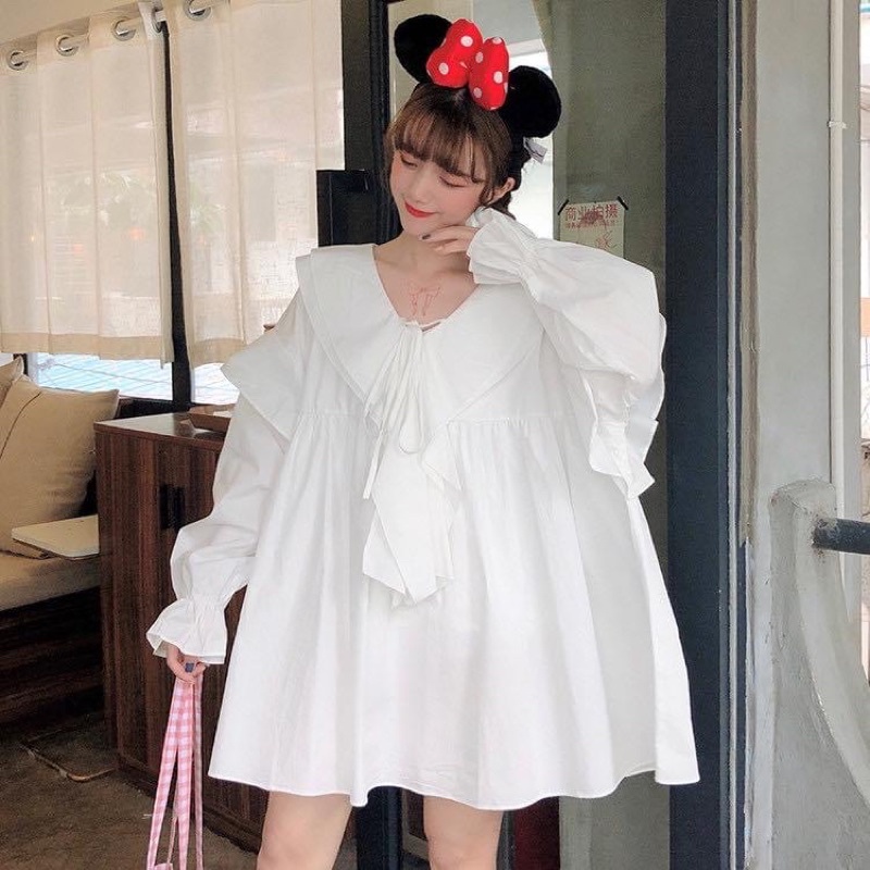 Áo Váy Ulzzang Vải Thô Hàn Mịn Mát | BigBuy360 - bigbuy360.vn