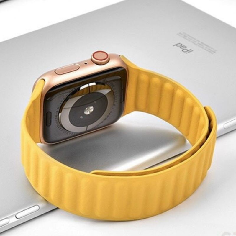 Dây đeo Leather Link Apple Watch Series 6 , Watch SE , All Series . Dây da dính nam châm Chính Hãng COTEetCI Cao cấp