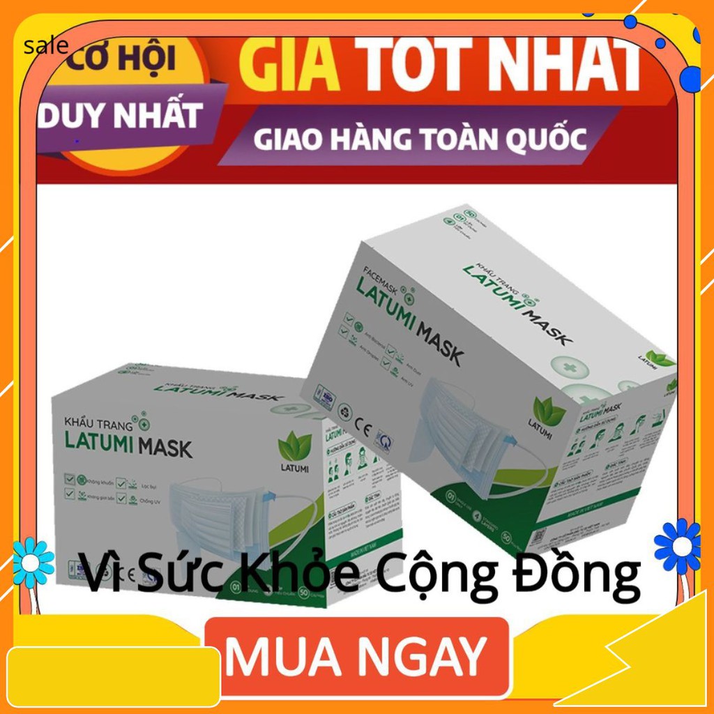 COMBO 6 HỘP Khẩu Trang Y Tế 4 Lớp Kháng Khuẩn LATUMI Cao Cấp Xuất Khẩu Có Tác Dụng Phòng Chống Vi khuẩn leeseenn.shopp