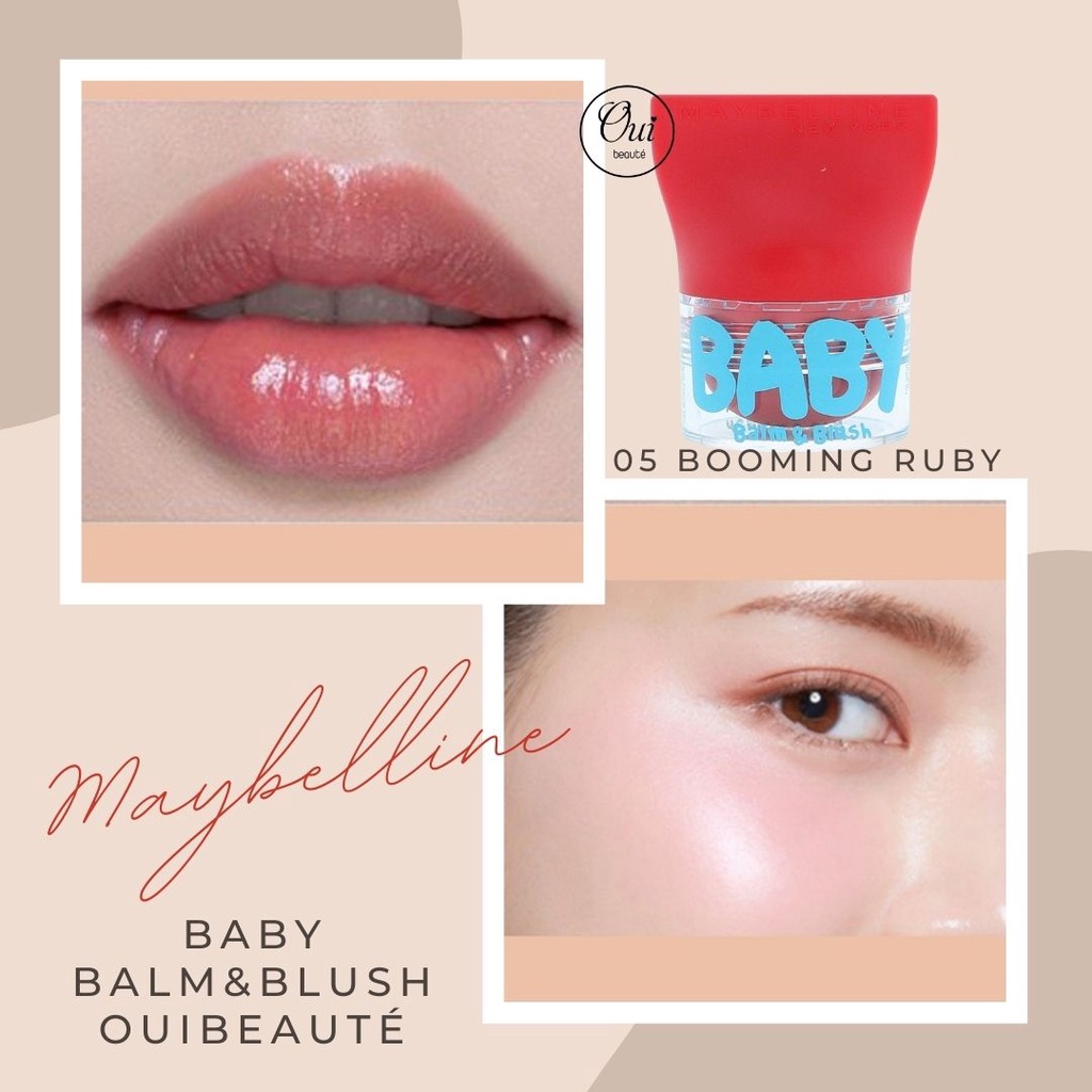 Dưỡng môi Maybelline Lips Balm & Blush đủ 3 màu Ouibeaute