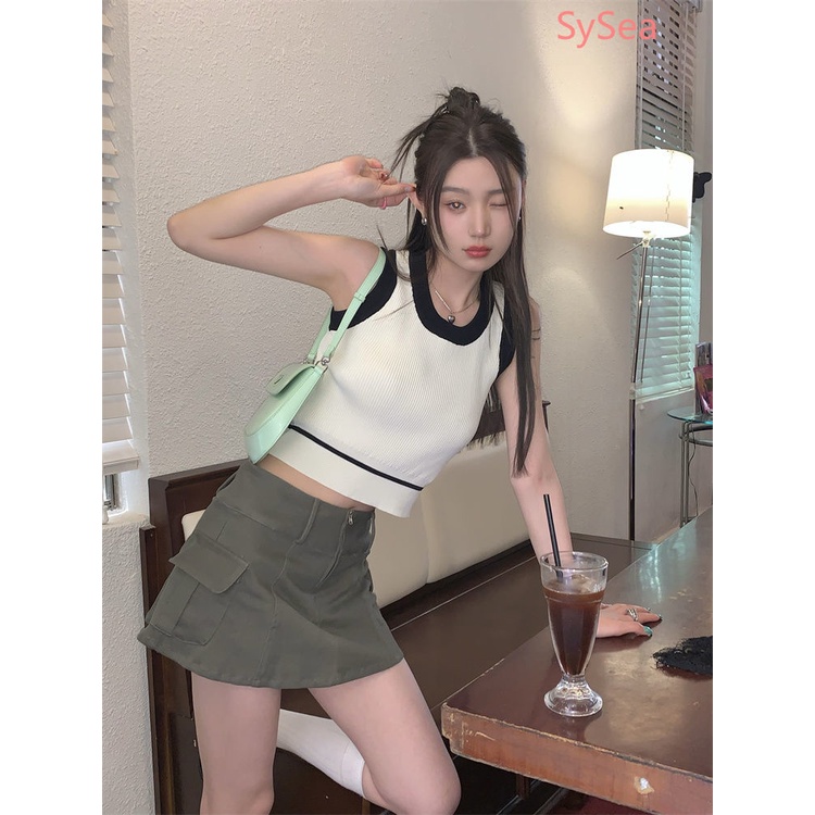 Áo Hai Dây Dệt Kim Quyến Rũ Thời Trang Hè Cho Nữ