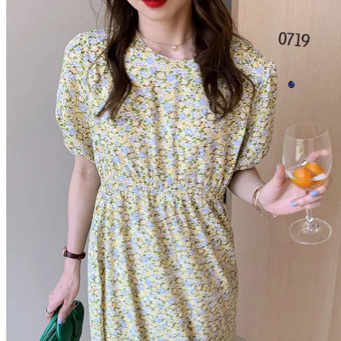 Đầm Hoa Tay Ngắn Thời Trang Dành Cho Nữ
