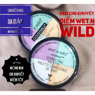 (FREE SHIP) CHE KHUYẾT ĐIỂM WET N WILD COVERALL CORECTING PALETTE CHÍNH HÃNG 5.0