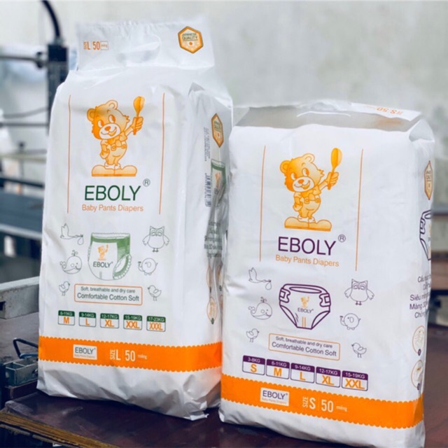 Bỉm EBOLY Quần/Dán 100M 100L 100XL 100XXL 100XXXL