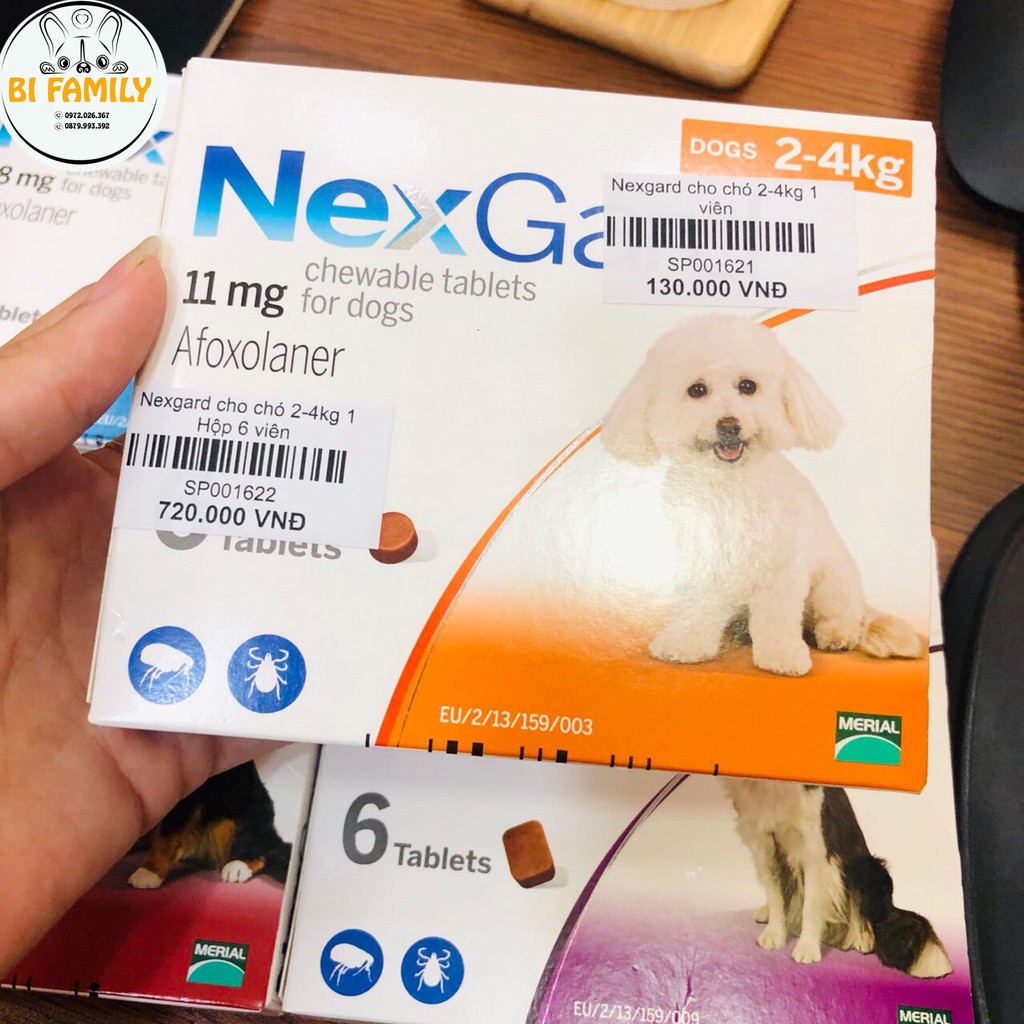 💥[Hàng Thật 100%] 1 viên Nexgard trị ve chó loại từ 2-4 kg, từ 4-10kg, từ 10-25 kg, hoàng hàng nếu khách không hài lòng