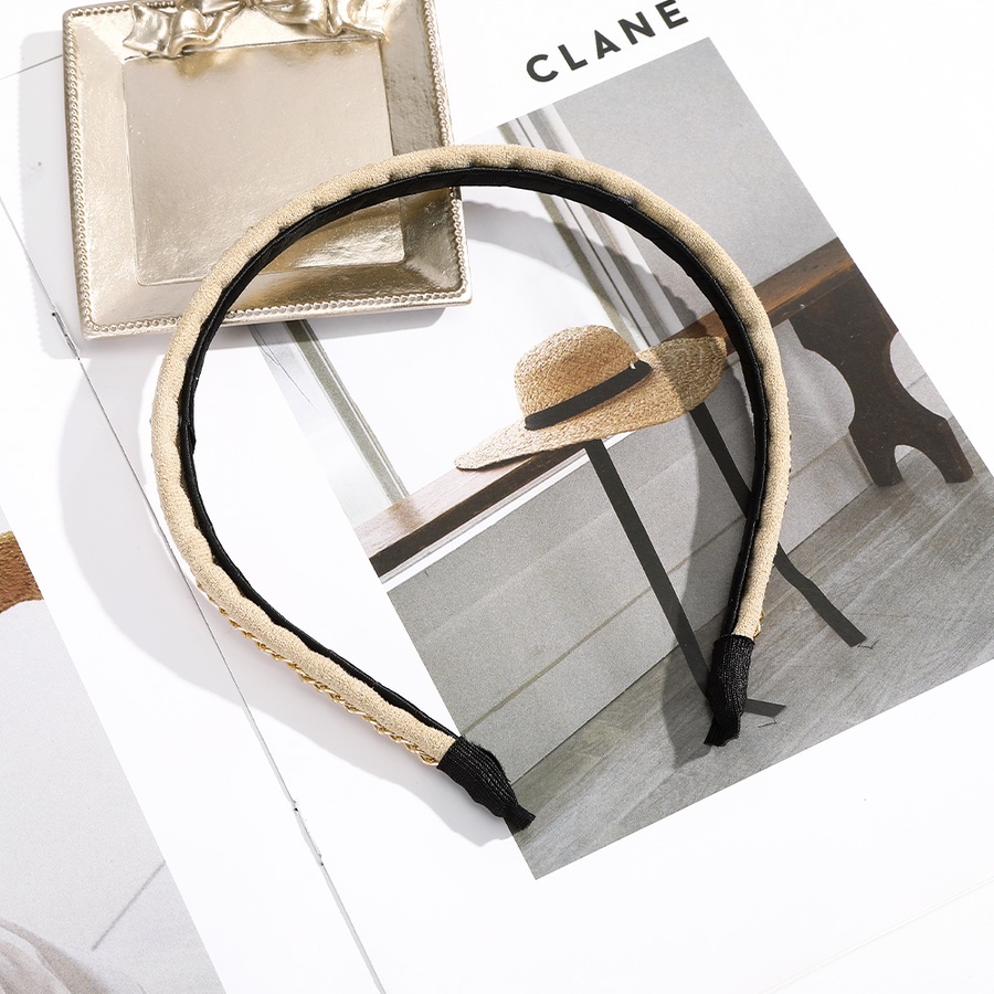 Băng đô vải da lộn phối xích phong cách hàn quốc cho nữ