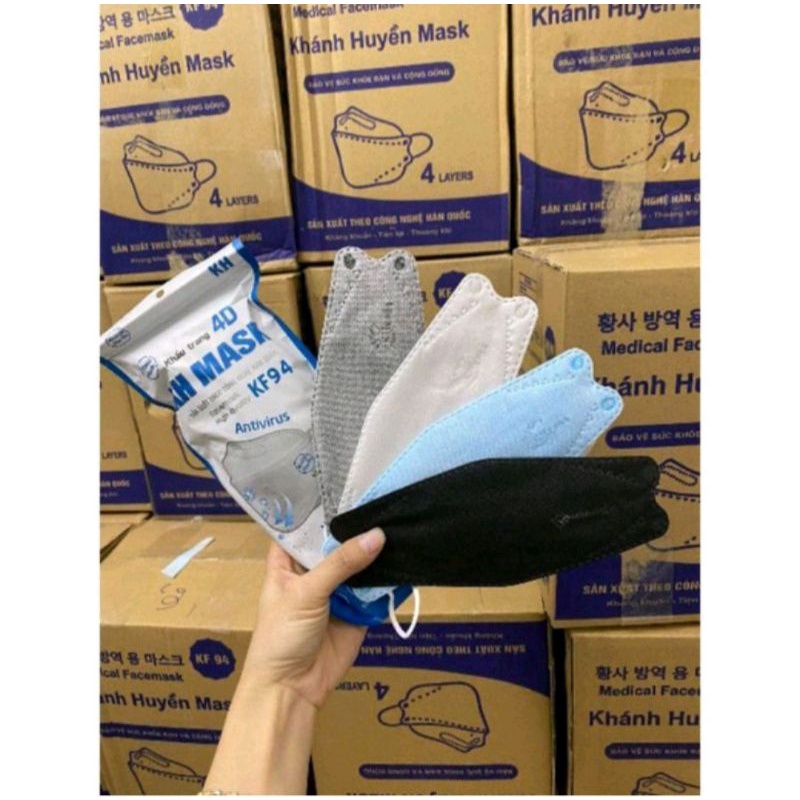 SỈ 1 THÙNG KHẨU TRANG 4D KF94 KHÁNH HUYỀN MASK ( 300 chiếc)