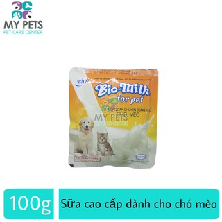Sữa dinh dưỡng cho chó mèo Bio Milk hàm lượng dinh dưỡng đậm đặc, dễ tiêu hoá và hấp thu - Gói 100g