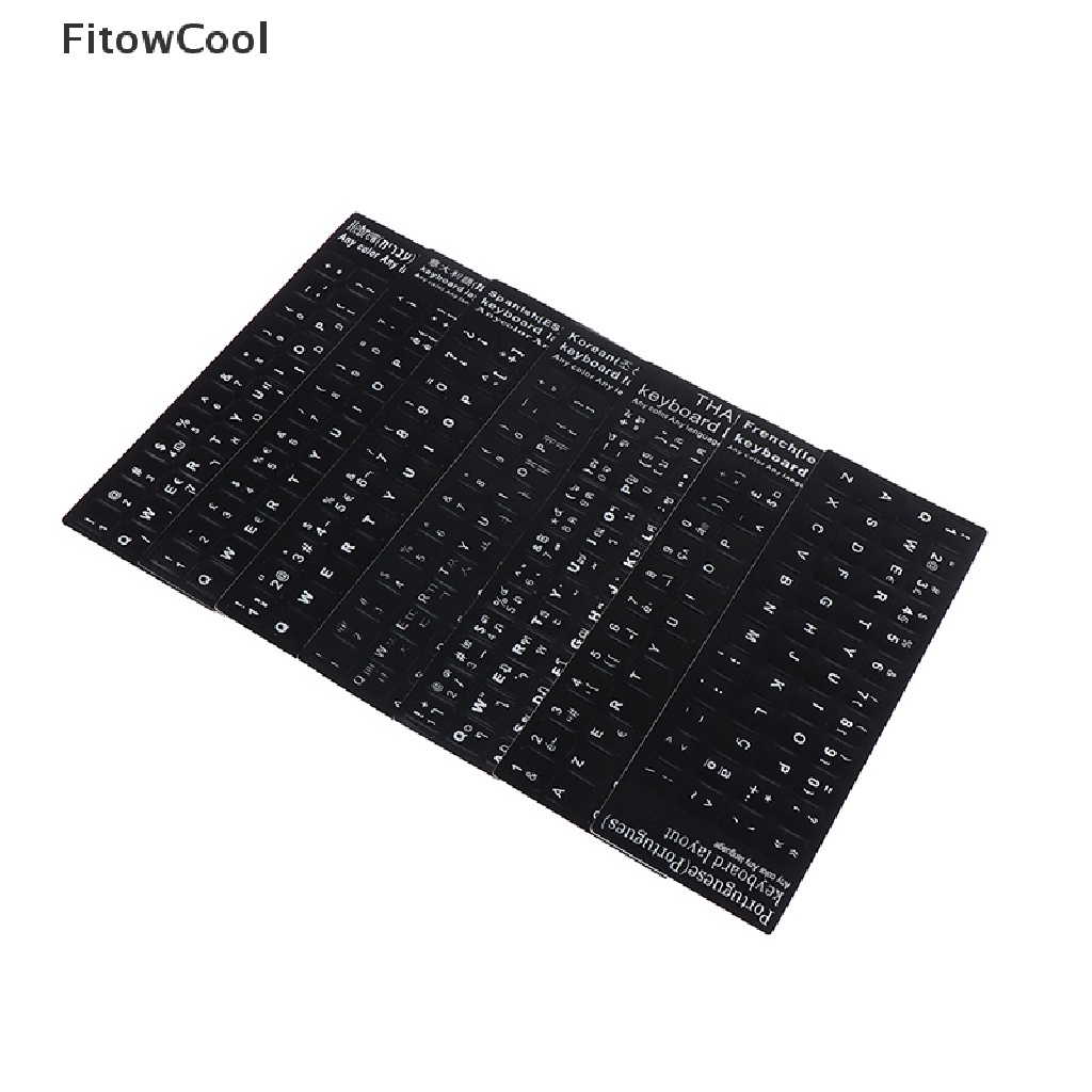 Fcvn Waterproof Laptop Keyboard Stickers Spanish/French Korean/Thai Keyboard Layout QDD