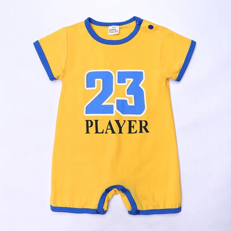 Áo liền quần cotton màu hồng và xanh lá thời trang dành cho bé sơ sinh