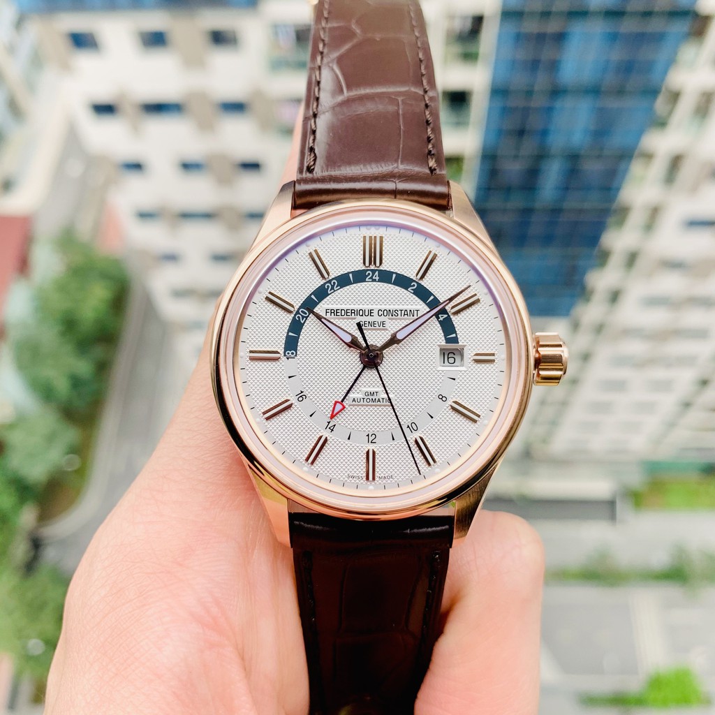 Đồng hồ nam chính hãng Frederique Constant Yacht Timer GMT FC-350VT4H4 - Máy cơ tự động - Kính Sapphire