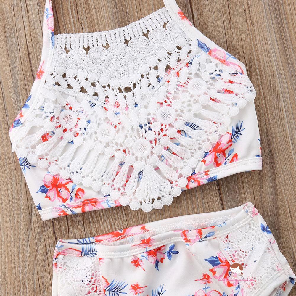 ❤XZQ-Toddler Baby Girl Lace Floral Swimwear Bathing Suit Swimsuit Beachwear Clothes