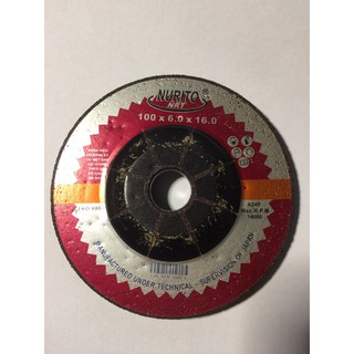 10 Đá mài sắt inox NURITO NHẬT Phi 100mm 100x6x16 mm