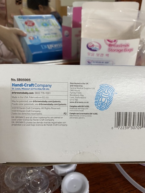 Bình sữa Dr Brown option 250ml ( hàng Mỹ xách tay)