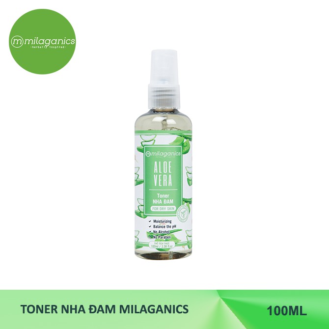 Gel Nha đam MILAGANICS 300ml và Toner Nha đam MILAGANICS 100ml