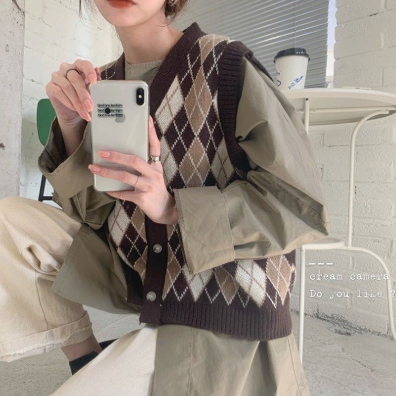 Áo khoác cardigan dệt kim dáng rộng kiểu hàn quốc