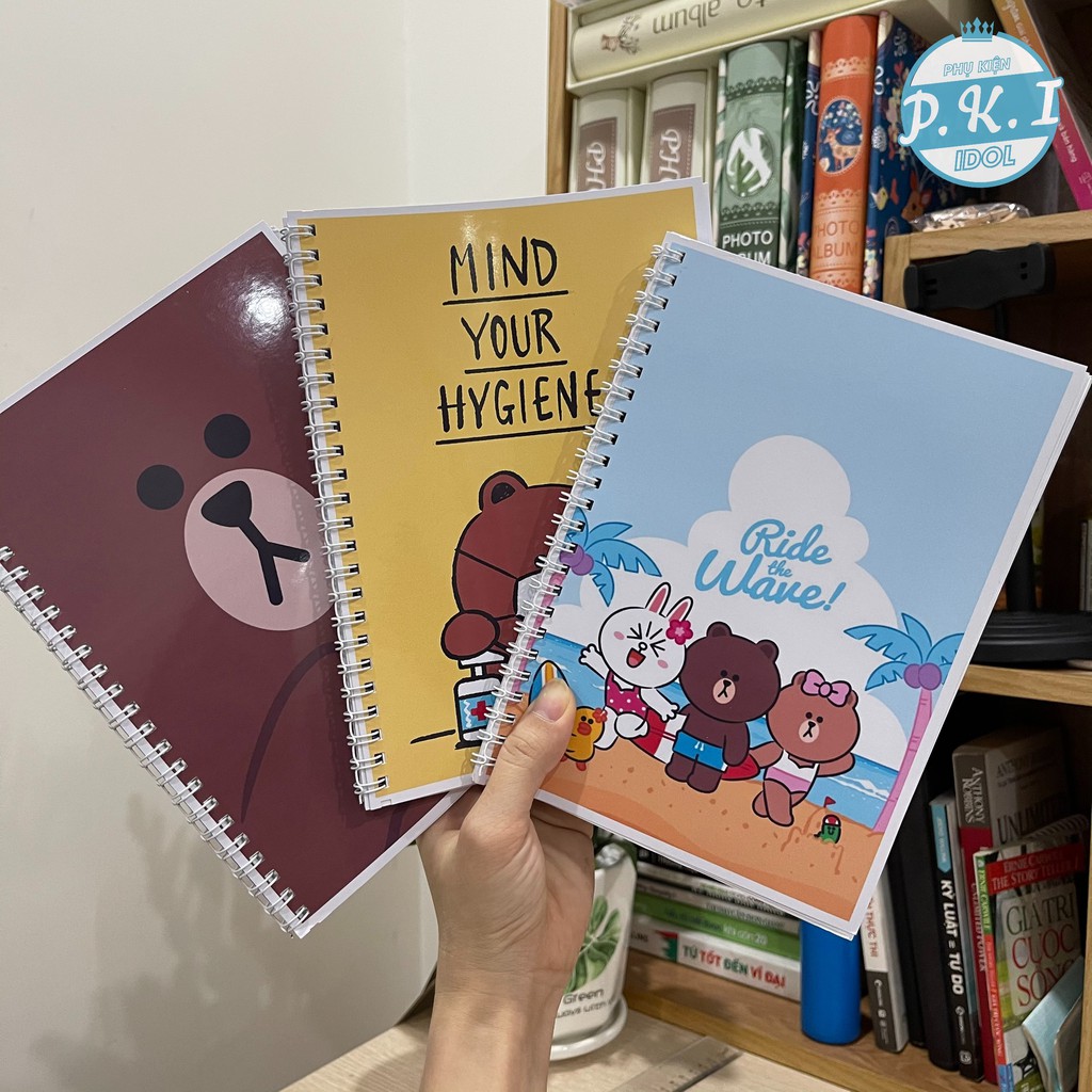 COMBO 3 NOTEBOOK LINE FRIENDS - QUÀ TẶNG K-POP