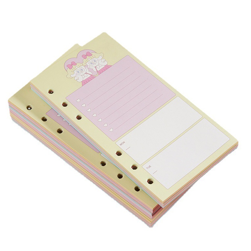 Love * 80 Tờ A6 Refill Giấy tờ cho A6 Sổ tay rời A6 Binder Planner Journal