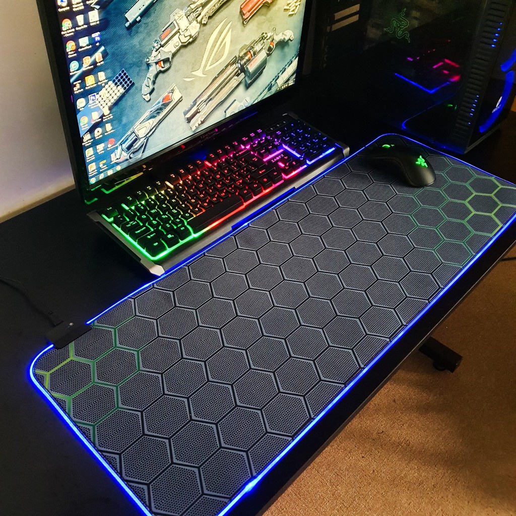 Lót chuột RGB Size 80x30cm, 90x40cm Dày 3mm Siêu bền hàng chính hãng 100% chất lượng