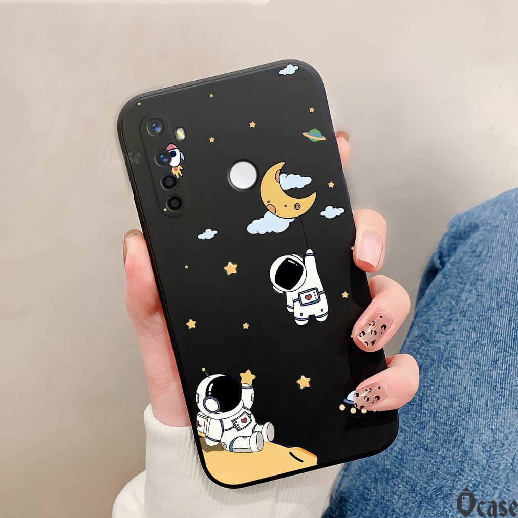 Ốp lưng Realme 5 / 5s / 5i in hình Nasa L.V vũ trụ và N.I.K.E cạnh viền vuông có bảo vệ camera