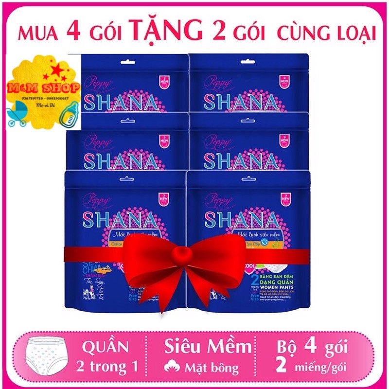 Mua 4 tặng 2 Băng vệ sinh Quần Shana