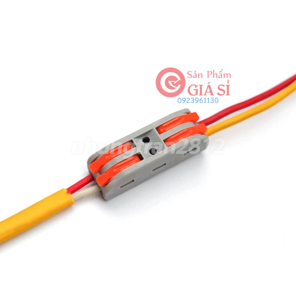 Cút nối dây điện nhanh PCT-222 2 cổng vào 2 ra - chịu tải 32A - dây tối đa 2,5mm ❤️freeship❤️
