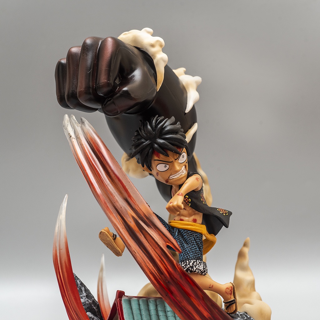 Mô hình One Piece Luffy Gear 3 cao 23cm LF09 - Mô hình trang trí One Piece Luffy Mũ Rơm Haki Shop