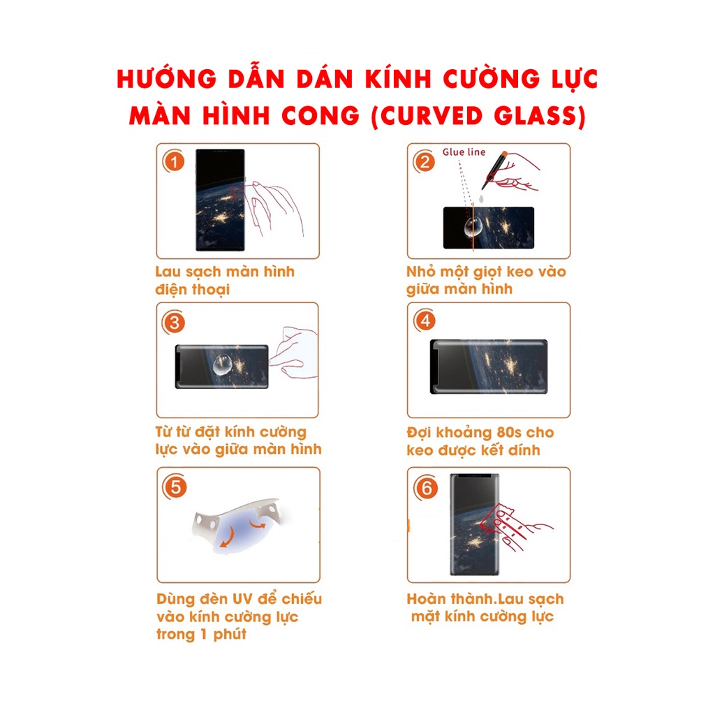 Kính cường lực Samsung S21 Ultra/ S22 Ultra / S20 Ultra/ S20 Plus / S20 / S10 5G/ S10 Plus/ S10 – Mỏng, độ cứng 9H UV