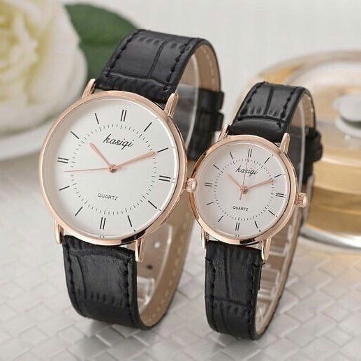 [QUÁ ĐẸP] ĐỒNG HỒ CẶP ĐÔI NAM NỮ DÂY DA KASIQI MẶT TRÒN LA MÃ CỰC ĐẸP | BigBuy360 - bigbuy360.vn