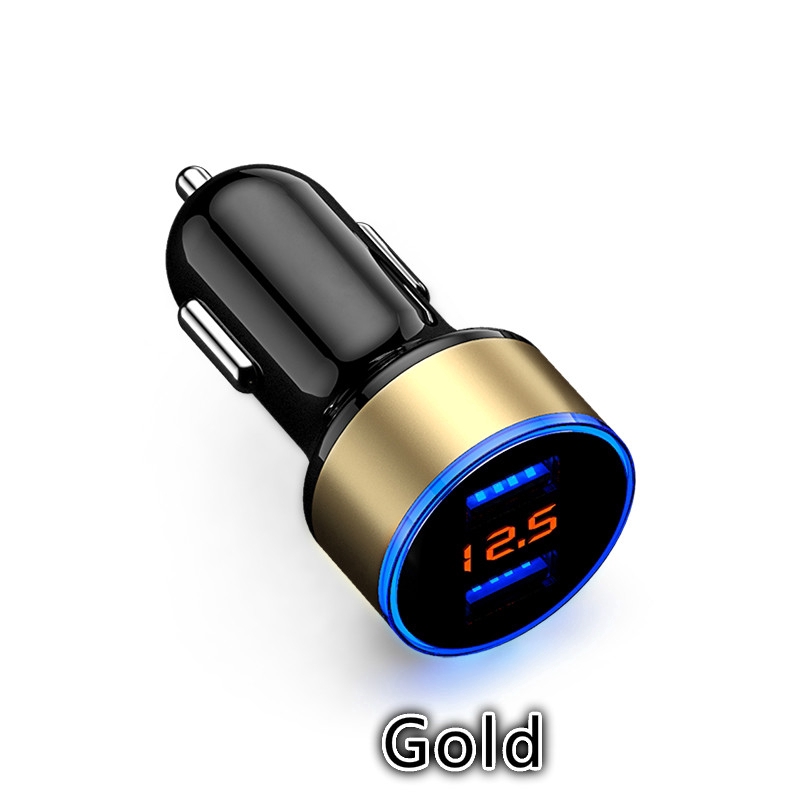 Bật lửa điện tử 2 cổng USB 3.1A có đèn LED cho xe hơi