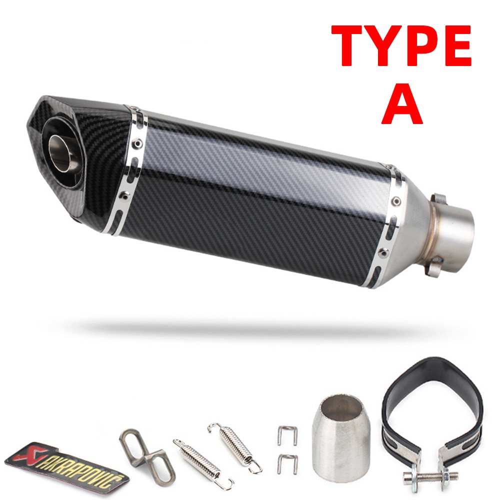 Lon Pô Akrapovic Lục Giác Bạc Và Full Carbon và titan 7 màu Đủ phụ kiện + Tiêu Pô