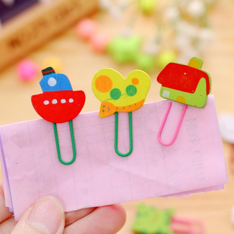 Kẹp giấy hoạt hình KOLANO kim kẹp giấy kiêm bookmark sổ họa tiết hoạt hình đáng yêu nhiều màu SC-001425