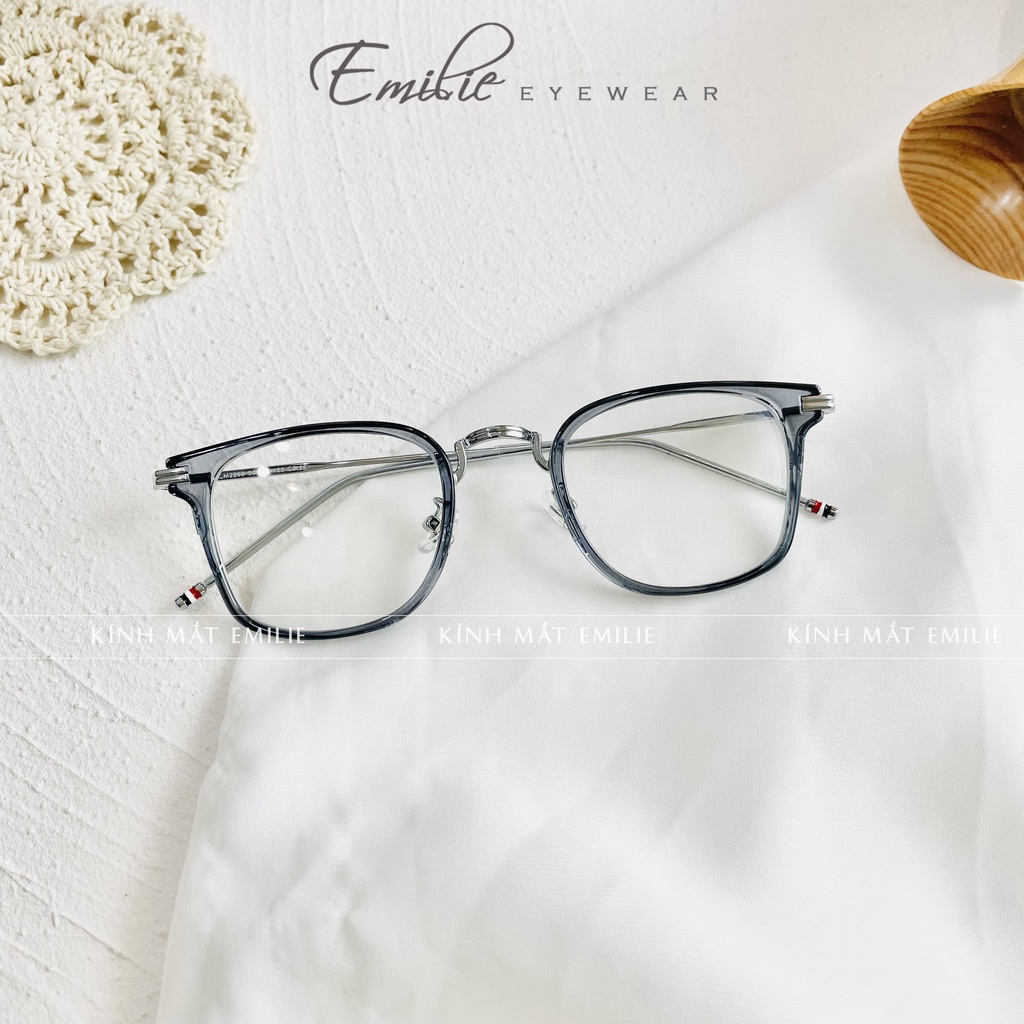 Gọng kính nam nữ, chất liệu Titanium kèm nhựa dẻo cao cấp 2268 Siêu hot - Emilie Eyewear
