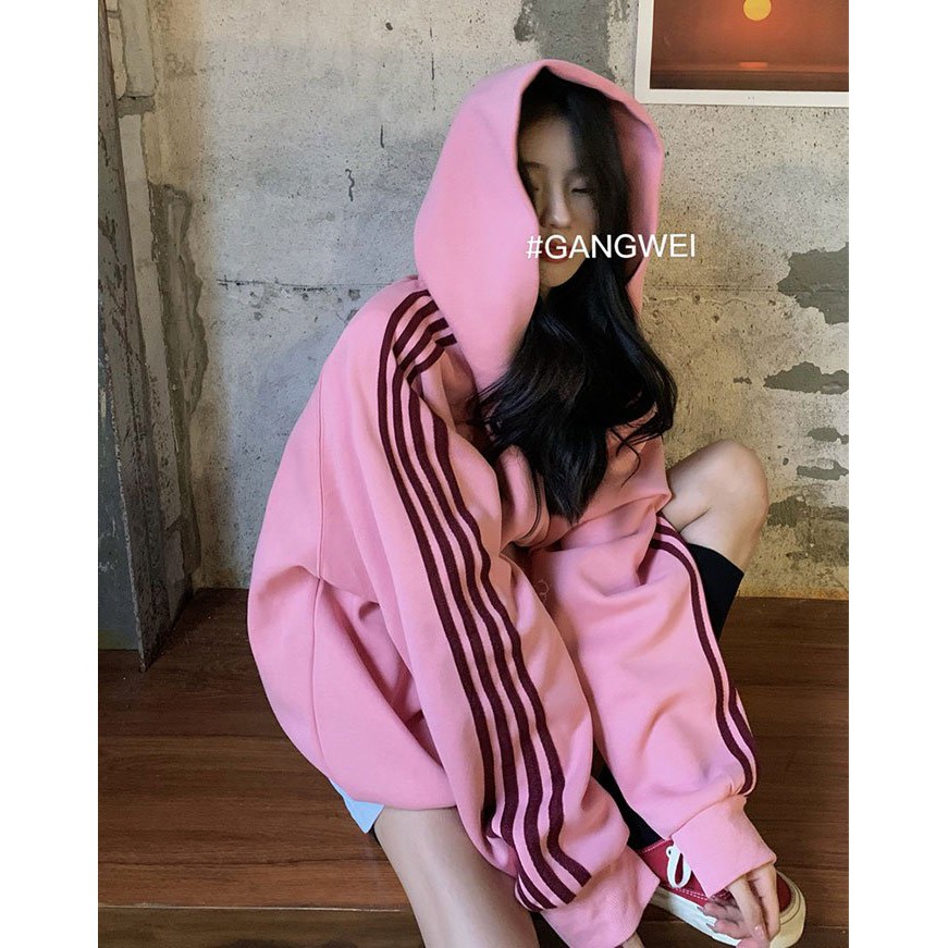 Áo khoác nỉ nam nữ 4 SỌC tay Cheapy freesize form rộng có mũ màu đen be xanh hồng mùa đông thể thao hàn quốc C512 | BigBuy360 - bigbuy360.vn