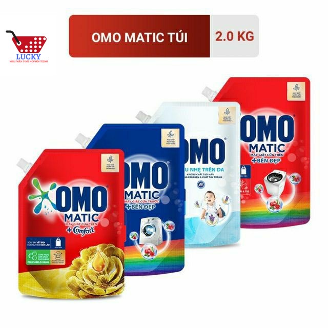 Nước giặt OMO Matic 2kg Dành cho cửa trên và cửa trước