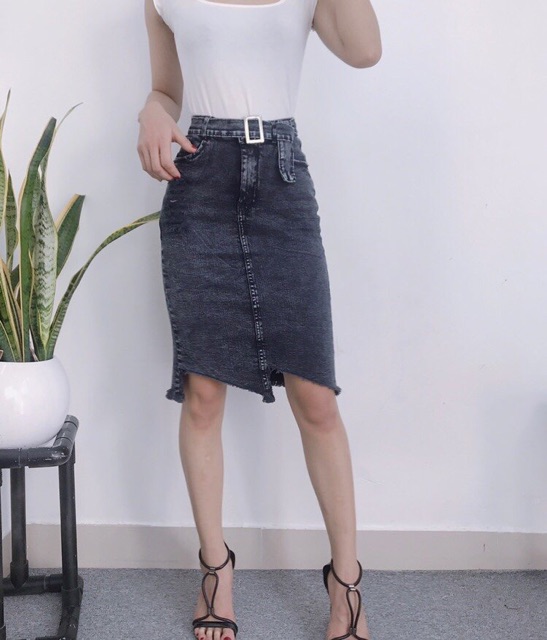 [Mã FASHIONT4WA2 giảm 10K đơn 50K] CHÂN VÁY JEAN BÚT CHÌ 2364 | BigBuy360 - bigbuy360.vn