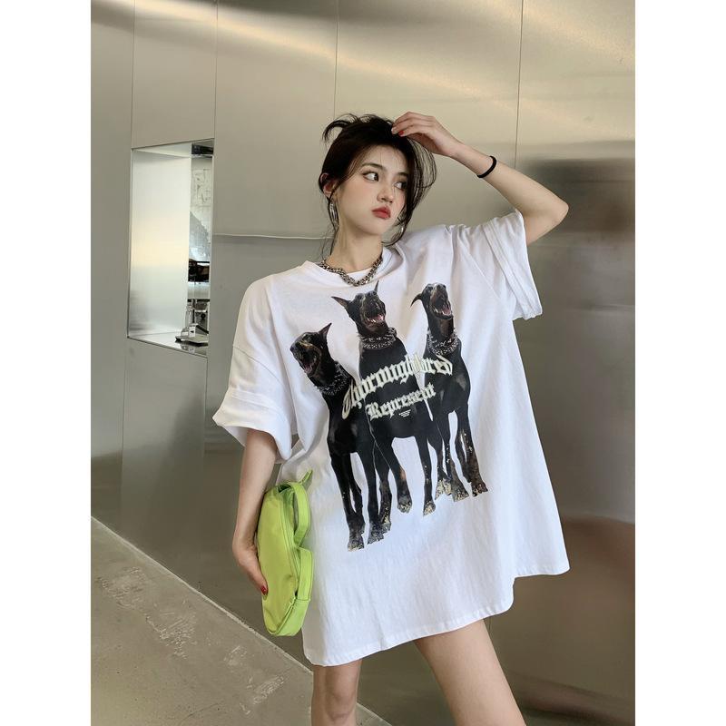 Áo thun COZOKC tay ngắn cổ tròn in họa tiết thời trang