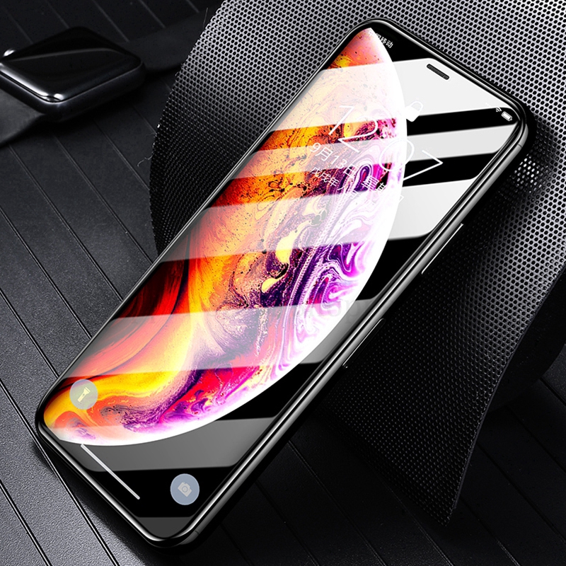 Miếng dán kính cường lực 40D bảo vệ điện thoại iphone 11 Pro Max 8 7 6 6s Plus X XS MAX XR
