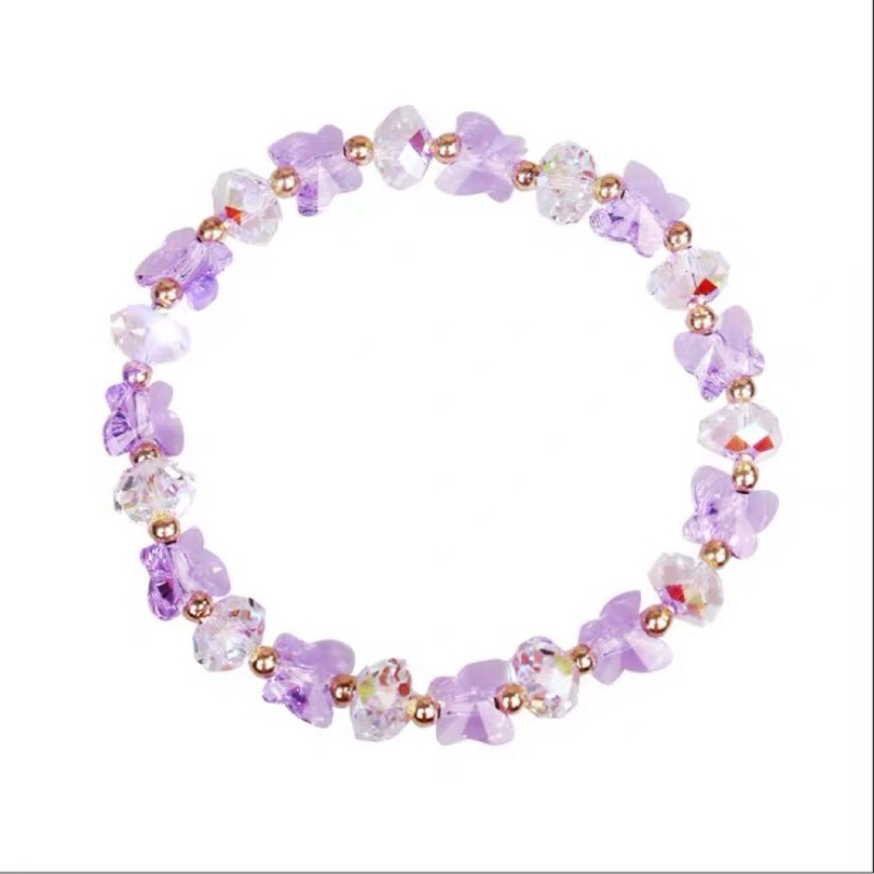 Vòng tay nữ thời trang bướm Vòng tay đính cườm pha lê sáng bóng